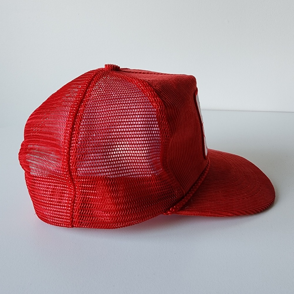 Vintage 80s Guardian Chemicals Corduroy‎ Trucker Hat Cap Snap Back Patch Soldier - Picture 5 of 14